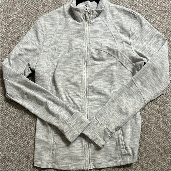 Lululemon Define jacket- white/ Light Gray Striped - Picture 6 of 8